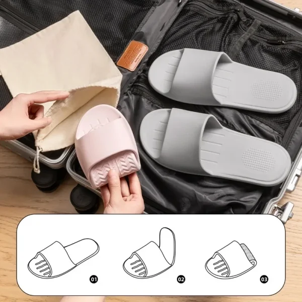 Foldable Lightweight Travel Indoor Slippers