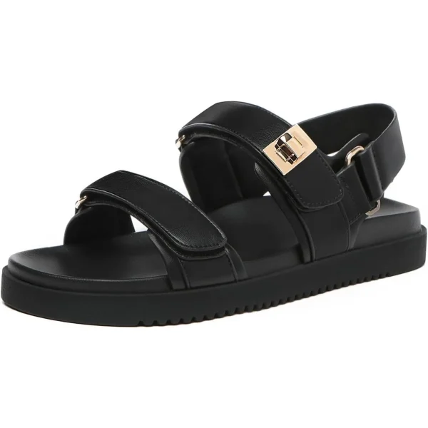 Comfortable Adjustable Leather Flat Sandals