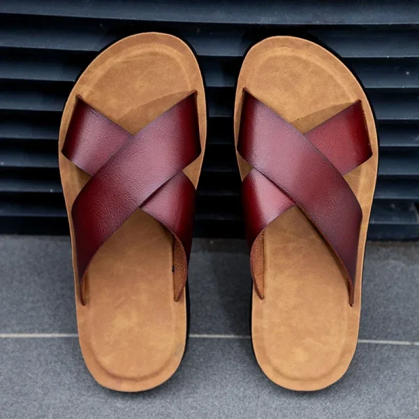 Leather Beach Flip Flops