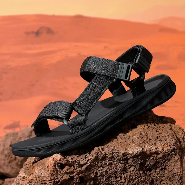 Black Arch Support Sport Sandals